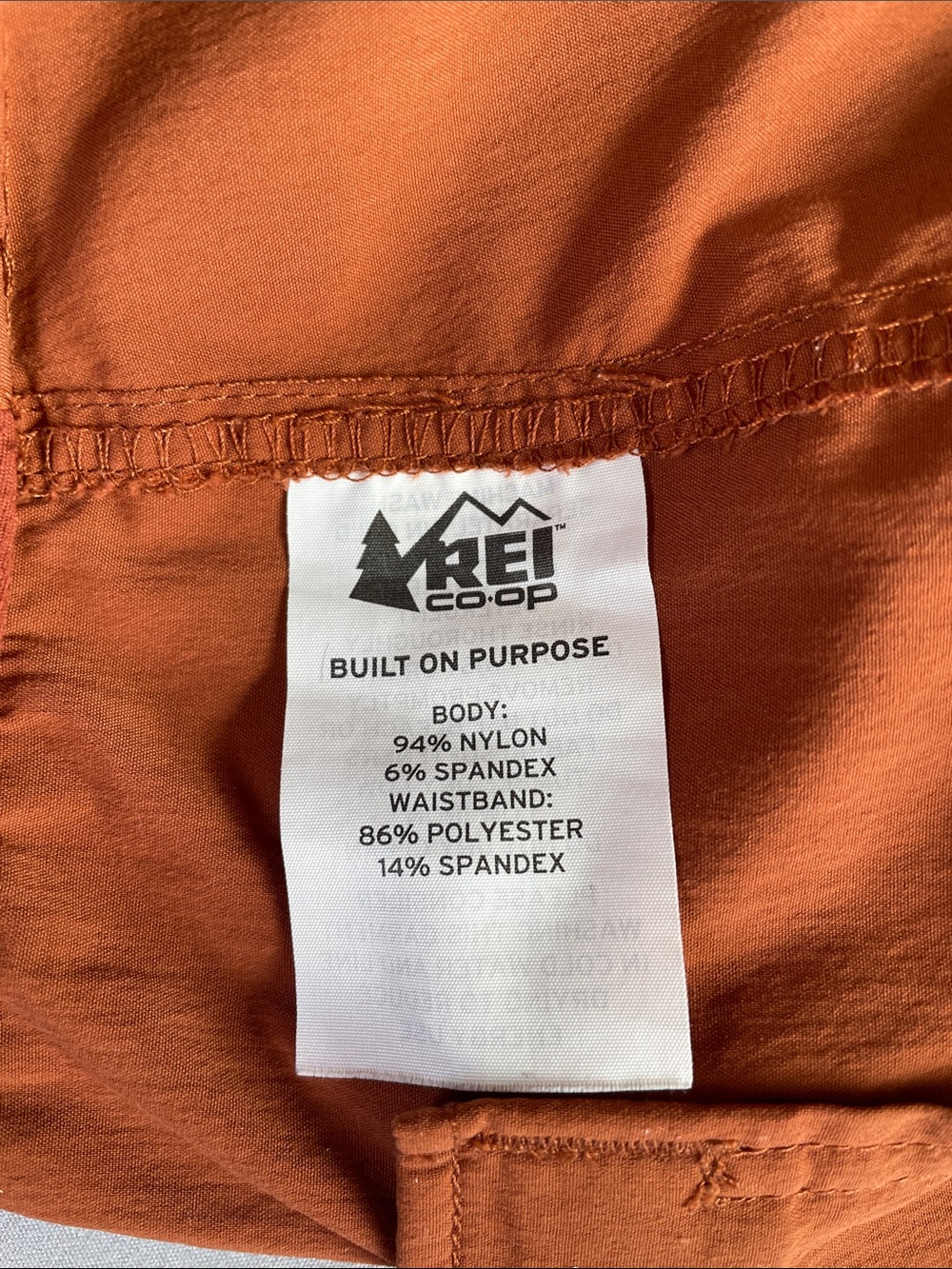 REI Rust Orange Lightweight Nylon Adventure 4 1/2” Hiking Shorts Size Small - Picture 8 of 10